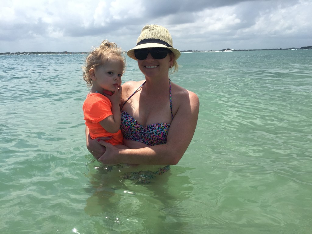 beach with mommy